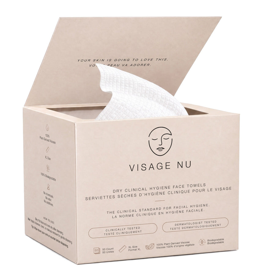 Visage Nu box with a fresh towel